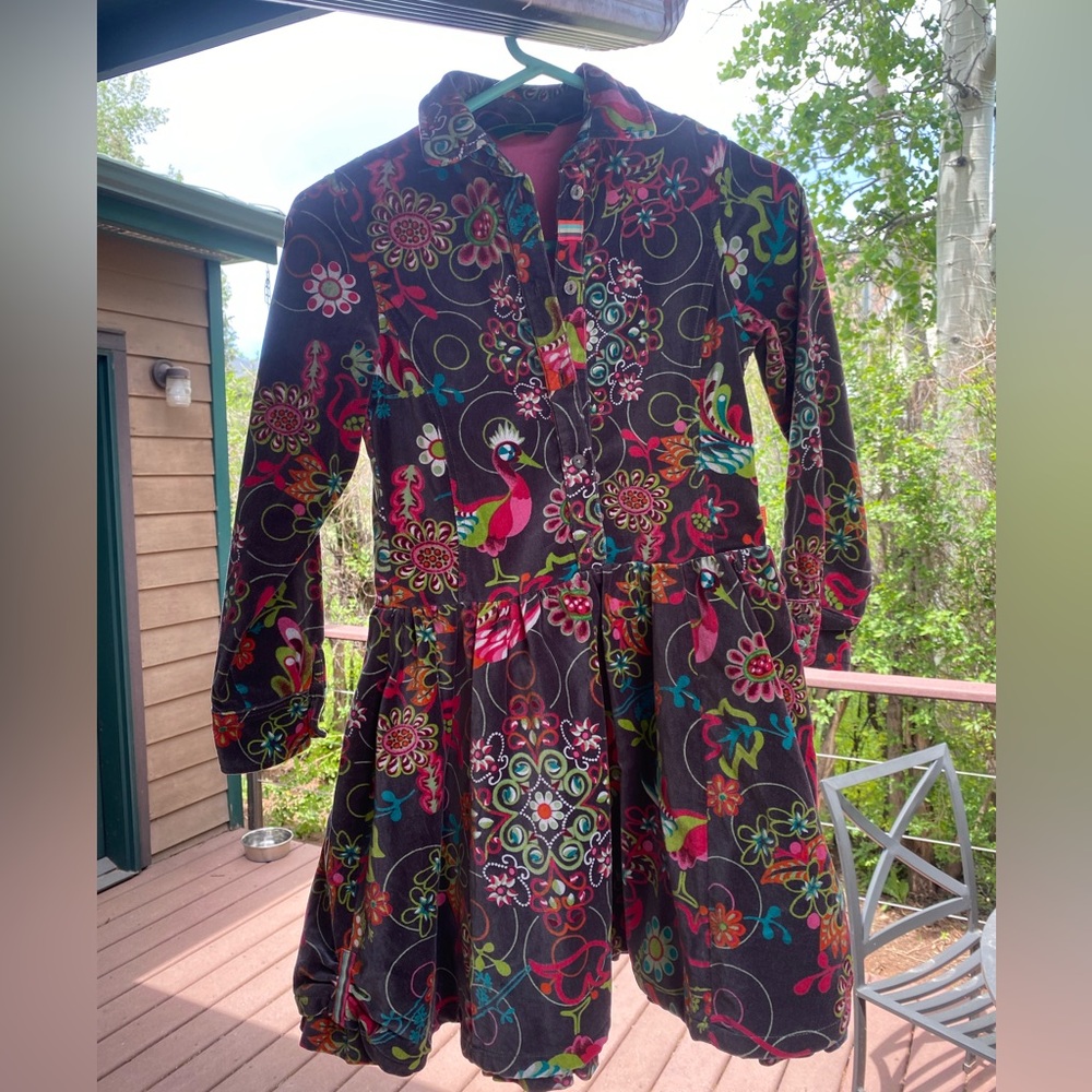 Beautifully designed and constructed Oilily cotton velvet dress